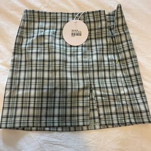 Green Check Princess Polly Skirt